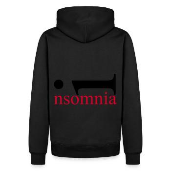 Insomnie. Dormir? Qu’est-ce que c est? L’ sur le matelas. - Sweat à capuche Premium bio Homme - noir - Dos - Nico (187cm)