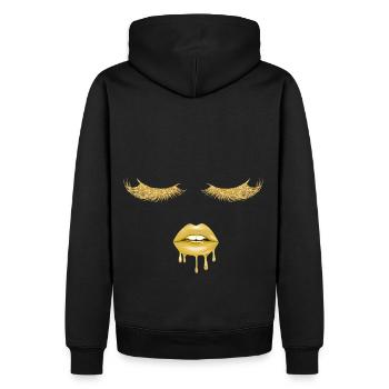 Baam - Männer Premium Bio Hoodie - Schwarz - Hinten - Nico (187cm)