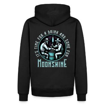 Moonshine Moonshiners Whiskey Liebhaber - Männer Premium Bio Hoodie - Schwarz - Hinten - Nico (187cm)