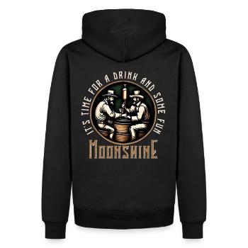 Moonshine Moonshiners Whiskey Liebhaber - Männer Premium Bio Hoodie - Schwarz - Hinten - Nico (187cm)