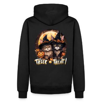 Halloween Trick ou Treat Chats mignons Bébé - Sweat à capuche Premium bio Homme - noir - Dos - Nico (187cm)