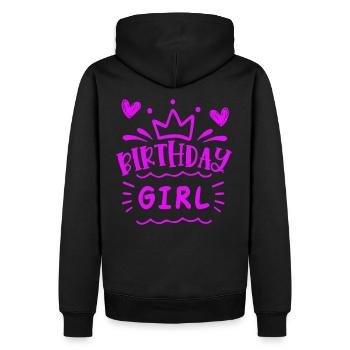 Anniversaire Fille Idée cadeau Fille Anniversaire - Sweat à capuche Premium bio Homme - noir - Dos - Nico (187cm)