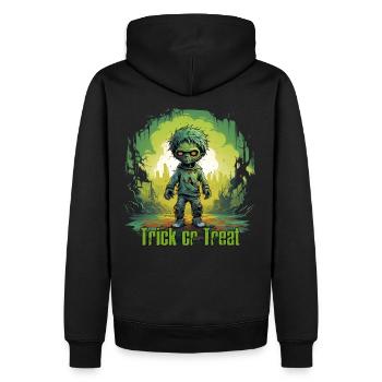 Zombie Halloween Kid Trick or Treat - Sweat à capuche Premium bio Homme - noir - Dos - Nico (187cm)