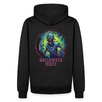 Halloween Zombie d’horreur effrayant - Sweat à capuche Premium bio Homme - noir - Dos - Nico (187cm)