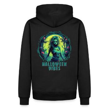 Halloween Horreur effrayante Zombie - Sweat à capuche Premium bio Homme - noir - Dos - Nico (187cm)