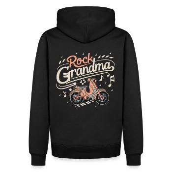 Rock Grandma Grandma Grandma Granny Music Lover - Men’s Premium Organic Hoodie - black - Back - Nico (187cm)