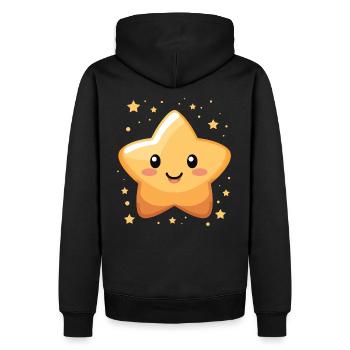 Laughing Star Night Sky Fun cadeau - Sweat à capuche Premium bio Homme - noir - Dos - Nico (187cm)