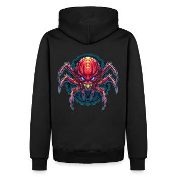 Arachnides de conception d’araignée abstraite colorée - Sweat à capuche Premium bio Homme - noir - Dos - Nico (187cm)