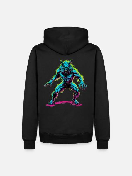 Werewolf Halloween Wolf Wolf Pack - Men’s Premium Organic Hoodie - black