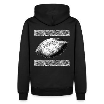 Football américain Peau de porc USA Sports - Sweat à capuche Premium bio Homme - noir - Dos - Nico (187cm)