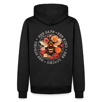 Bienen Art Imker Bienenflüsterer Spruch Sprüche - Männer Premium Bio Hoodie - Schwarz - Hinten - Nico (187cm)