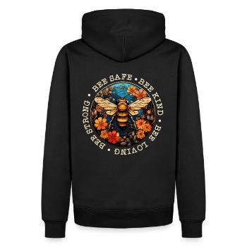 Bienen Art Imker Bienenflüsterer Spruch Sprüche - Männer Premium Bio Hoodie - Schwarz - Hinten - Nico (187cm)