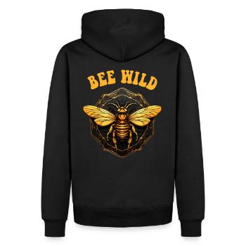 Bienen Art Imker Bienenzüchter Spruch Zitat - Männer Premium Bio Hoodie - Schwarz - Hinten - Nico (187cm)