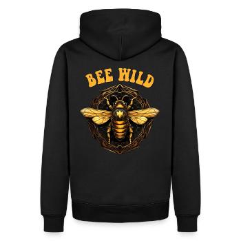 Bienen Art Imker Bienenzüchter Spruch Zitat - Männer Premium Bio Hoodie - Schwarz - Hinten - Nico (187cm)
