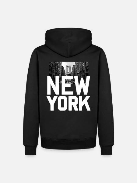 New York City Big Apple USA America - Men’s Premium Organic Hoodie - black