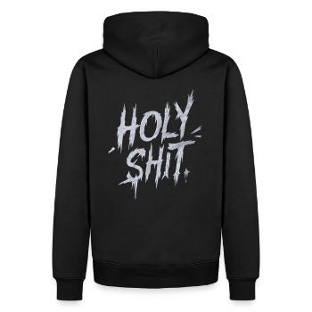 de merde Coquine Dictons Drôles - Sweat à capuche Premium bio Homme - noir - Dos - Nico (187cm)