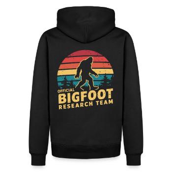Équipe de recherche officielle Bigfoot Sasquatch Yeti - Sweat à capuche Premium bio Homme - noir - Dos - Nico (187cm)
