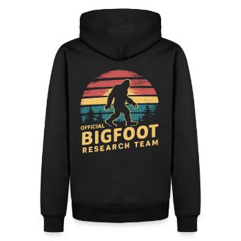 Équipe de recherche officielle Bigfoot Sasquatch Yeti - Sweat à capuche Premium bio Homme - noir - Dos - Nico (187cm)
