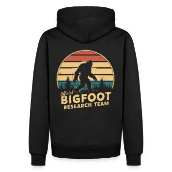 Équipe de recherche officielle Bigfoot Sasquatch Yeti - Sweat à capuche Premium bio Homme - noir - Dos - Nico (187cm)