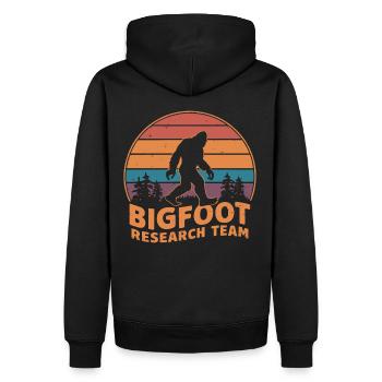 Équipe de recherche officielle Bigfoot Sasquatch Yeti - Sweat à capuche Premium bio Homme - noir - Dos - Nico (187cm)