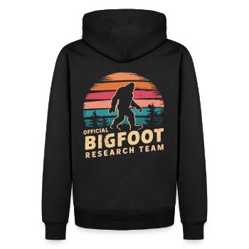 Équipe de recherche officielle Bigfoot Sasquatch Yeti - Sweat à capuche Premium bio Homme - noir - Dos - Nico (187cm)