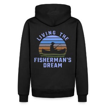 Lustige Angler Sprüche Angeln Angler Spruch - Männer Premium Bio Hoodie - Schwarz - Hinten - Nico (187cm)