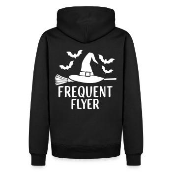 Citation de citation de Halloween Frequent Flyer - Sweat à capuche Premium bio Homme - noir - Dos - Nico (187cm)