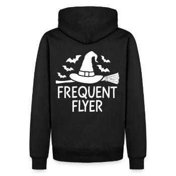 Halloween disant citation voyageur fréquent - Sweat à capuche Premium bio Homme - noir - Dos - Nico (187cm)