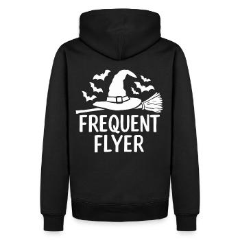 Halloween disant citation voyageur fréquent - Sweat à capuche Premium bio Homme - noir - Dos - Nico (187cm)