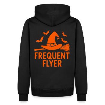 Halloween Frequent Flyer Spruch Zitat - Männer Premium Bio Hoodie - Schwarz - Hinten - Nico (187cm)