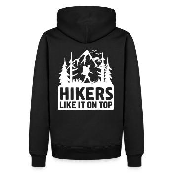 Randonneurs Randonnée Montagne Forêts Nature - Sweat à capuche Premium bio Homme - noir - Dos - Nico (187cm)