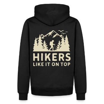 Randonneurs Randonnée Montagne Forêts Nature - Sweat à capuche Premium bio Homme - noir - Dos - Nico (187cm)