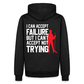 Design de hockey sur glace cool avec un dicton motivant - Sweat à capuche Premium bio Homme - noir - Dos - Nico (187cm)
