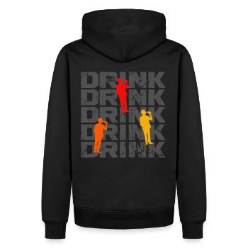 Drink Party Father's Day Holiday Celebrations - Men’s Premium Organic Hoodie - black - Back - Nico (187cm)