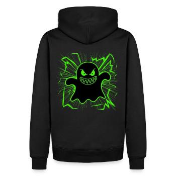 fantôme Halloween fantômes motif effrayant - Sweat à capuche Premium bio Homme - noir - Dos - Nico (187cm)