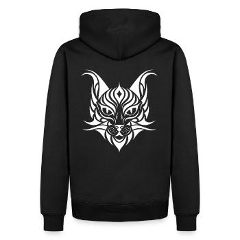 Chat Animal de compagnie Tribal Tattoo - Sweat à capuche Premium bio Homme - noir - Dos - Nico (187cm)