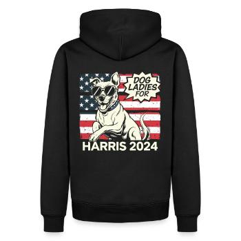 Chien Dames Pour Kamala Harris 2024 États-Unis Amérique - Sweat à capuche Premium bio Homme - noir - Dos - Nico (187cm)