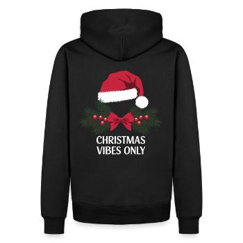 Ambiance de Noël Seulement Père Noël - Sweat à capuche Premium bio Homme - noir - Dos - Nico (187cm)