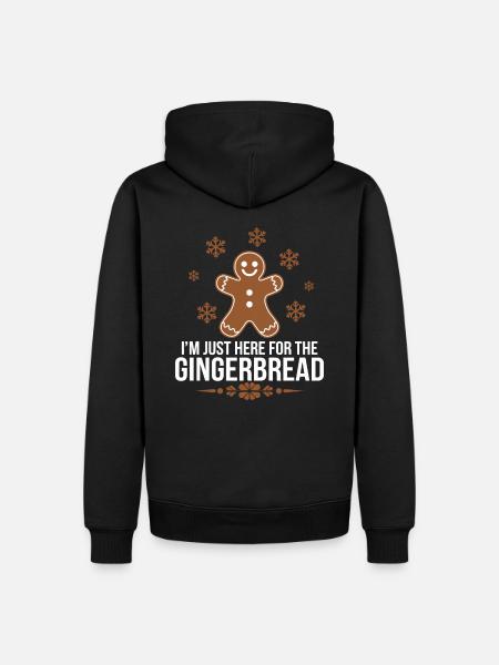 Gingerbread Gingerbread Man Christmas - Men’s Premium Organic Hoodie - black