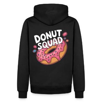 Donut Squad Donuts Doughnut - Männer Premium Bio Hoodie - Schwarz - Hinten - Nico (187cm)