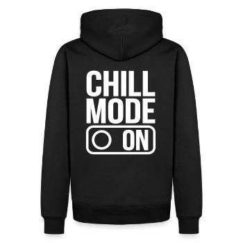 Chill Mode On Relaxen Enstpannen - Männer Premium Bio Hoodie - Schwarz - Hinten - Nico (187cm)