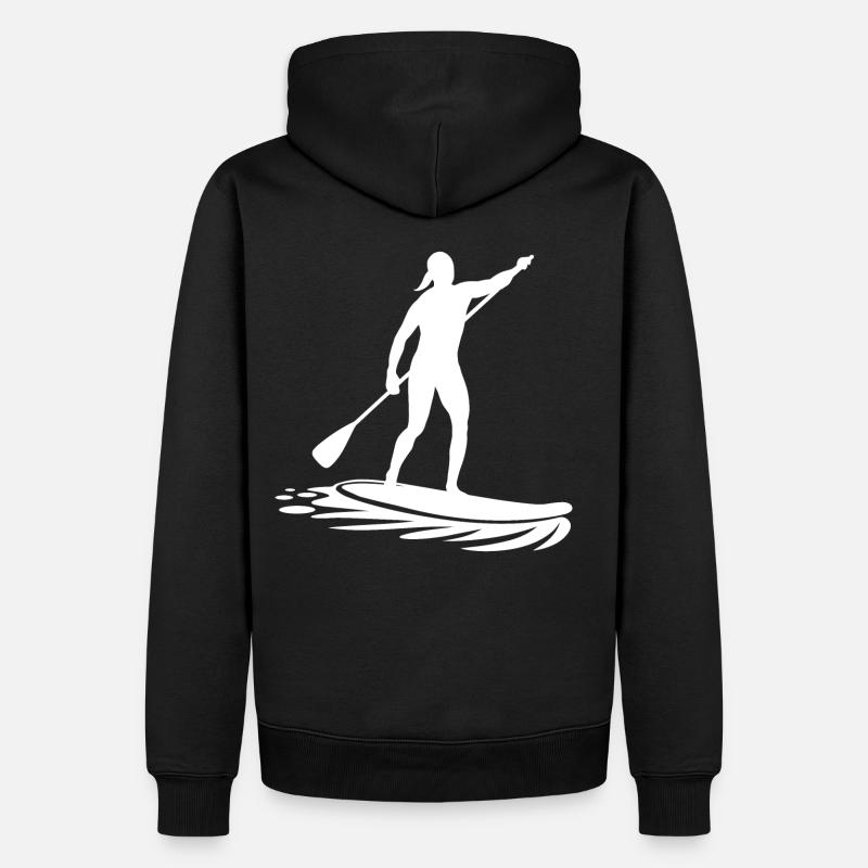 Stand Up Paddle Freizeit Urlaub - Männer Premium Bio Hoodie - Schwarz