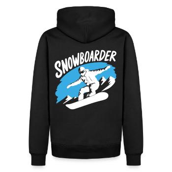 Snowboard Snowboarder Snowboard Sports d’hiver - Sweat à capuche Premium bio Homme - noir - Dos - Nico (187cm)