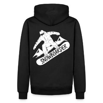 Snowboarders Snowboard Snowboard Sports d’hiver - Sweat à capuche Premium bio Homme - noir - Dos - Nico (187cm)