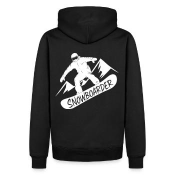 Snowboarders Snowboard Snowboard Sports d’hiver - Sweat à capuche Premium bio Homme - noir - Dos - Nico (187cm)