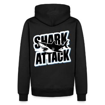 Requin Attaque de requin Amoureux de la mer - Sweat à capuche Premium bio Homme - noir - Dos - Nico (187cm)