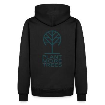 Pflanzt mehr Bäume Naturschutz Aktivist - Männer Premium Bio Hoodie - Schwarz - Hinten - Nico (187cm)
