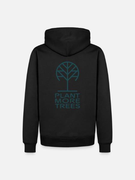 Plantez plus d’arbres Militant de la conservation - Sweat à capuche Premium bio Homme - noir