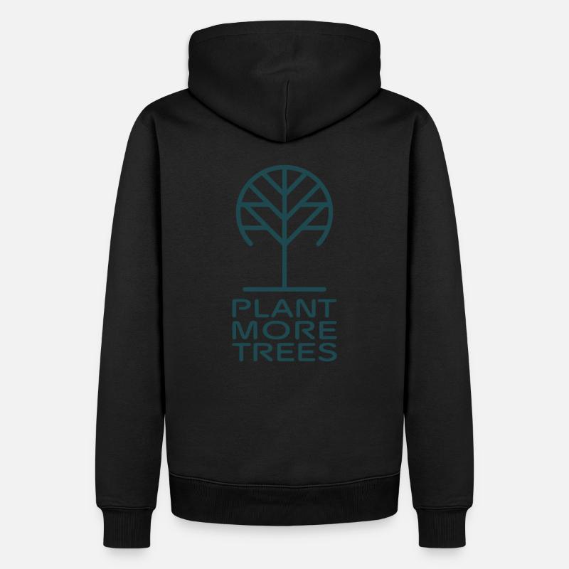 Plantez plus d’arbres Militant de la conservation - Sweat à capuche Premium bio Homme - noir