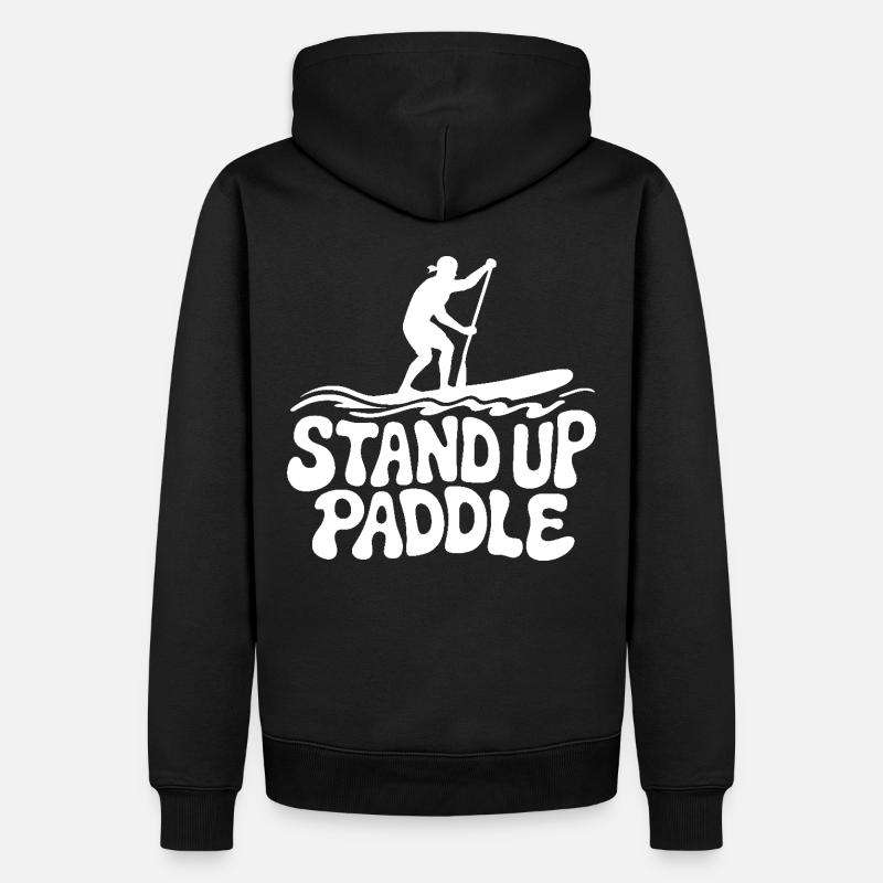SUP Stand Up Paddle - Sweat à capuche Premium bio Homme - noir